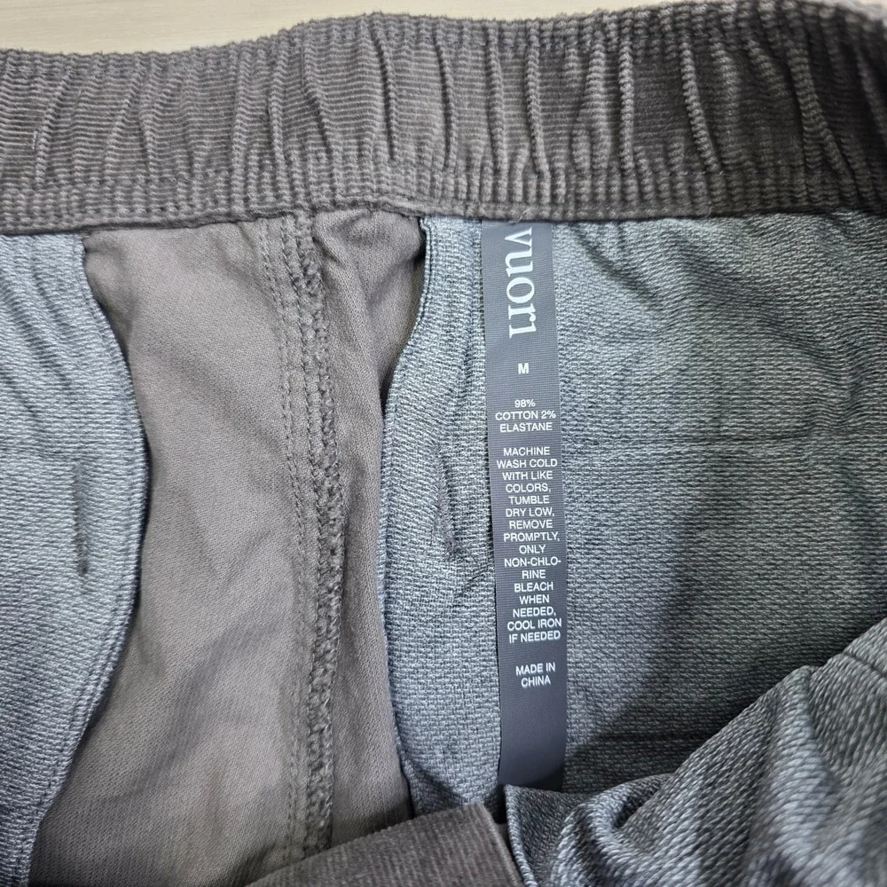 Vuori Mens Optimist Corduroy Pants Grey V440 Stretch Jogger Chino Size Medium